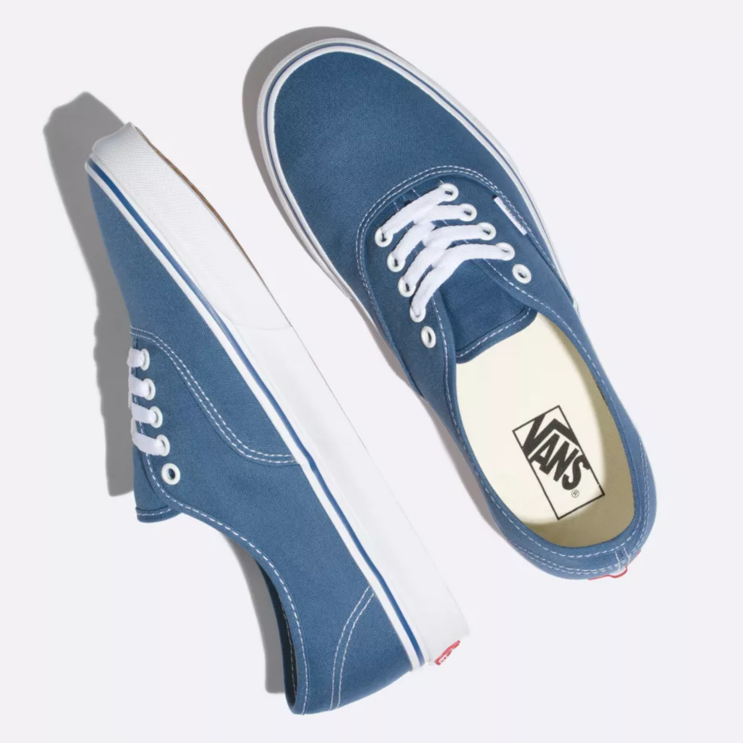 vans authentic navy canvas skate shoes