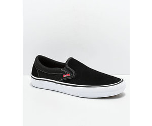 vans all black slip on pro