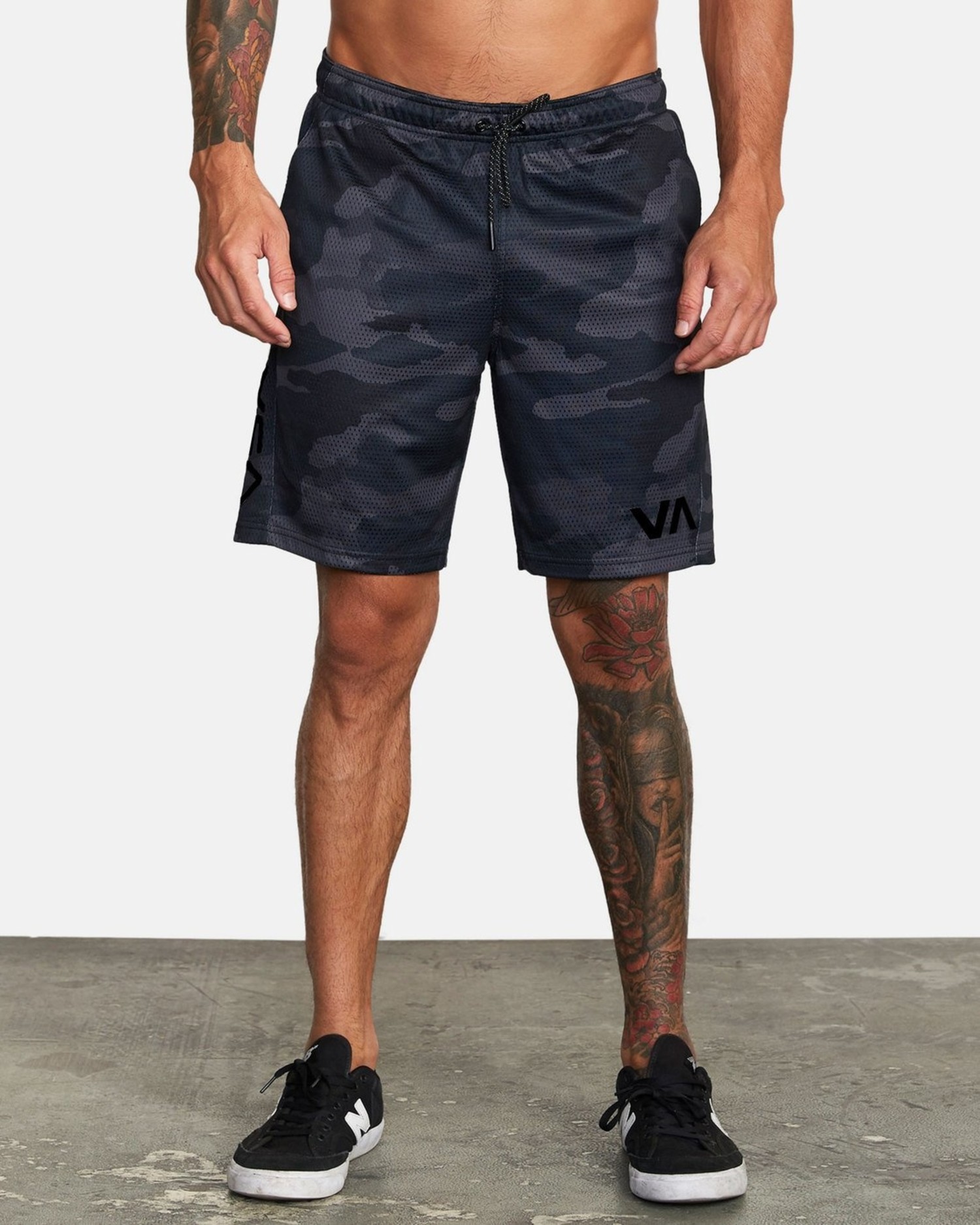 mesh camo shorts