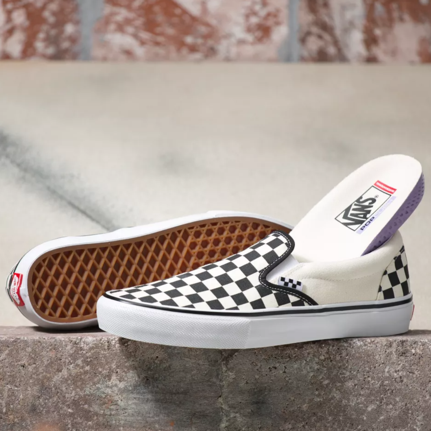 cheap checkered vans slip ons