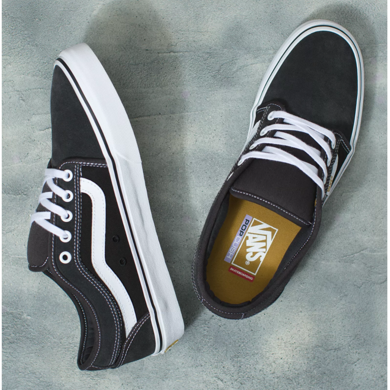 black and white chukka low