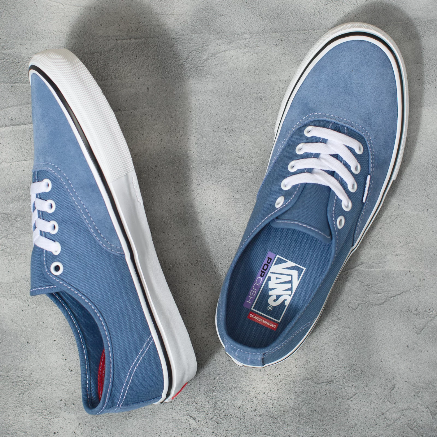 blue true white vans