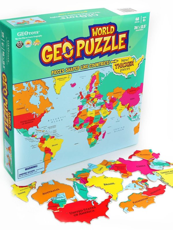 Geo Toys World Geo Puzzle 68pc