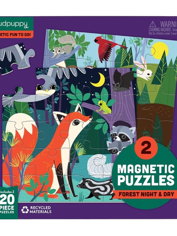 Mudpuppy Forest Night & Day Magnetic 20pc Puzzle