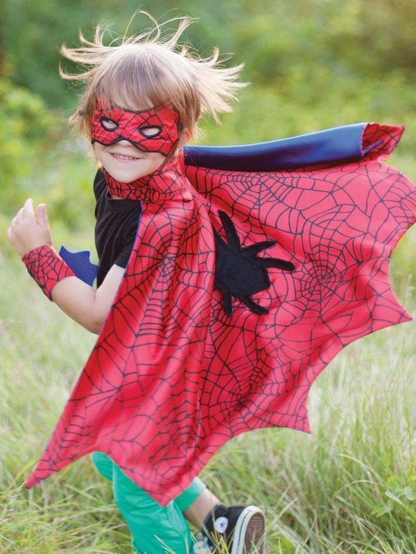 Great Pretenders Spider Cape Set w Mask & Wristbands size 3-4