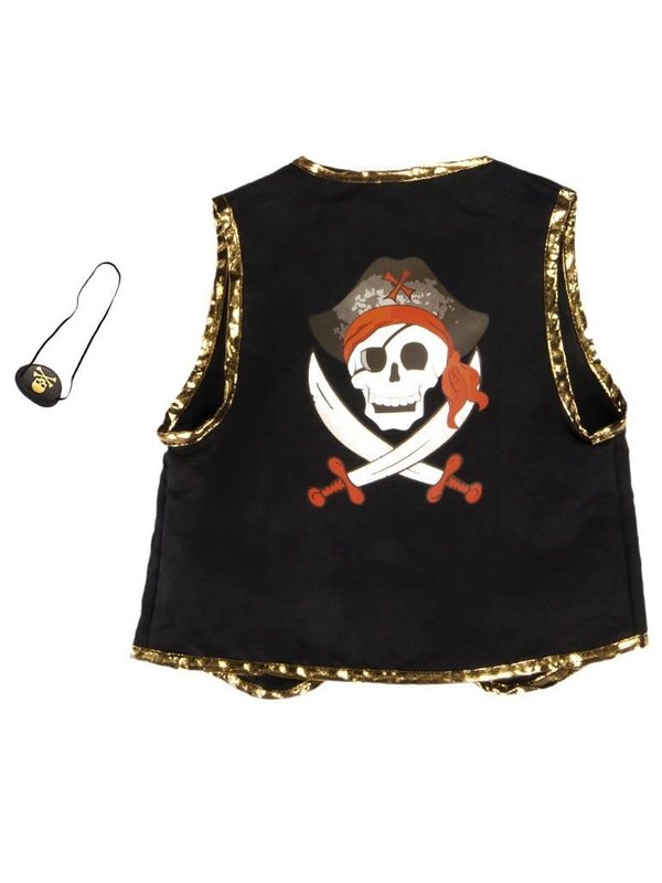 Great Pretenders Pirate Vest & Eye Patch 4-7yrs