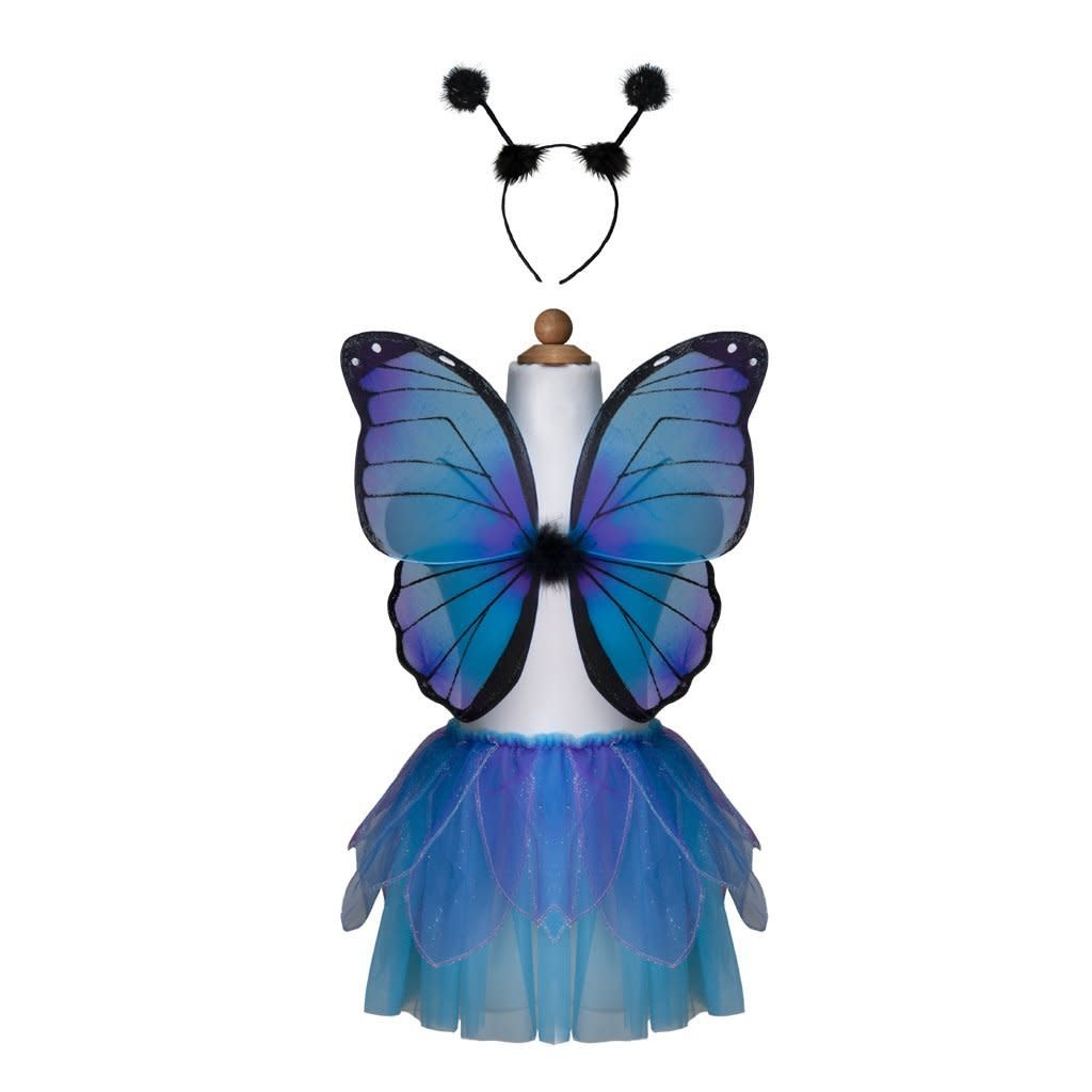 Midnight Butterfly Tutu w Wings & Headband 4-7yrs