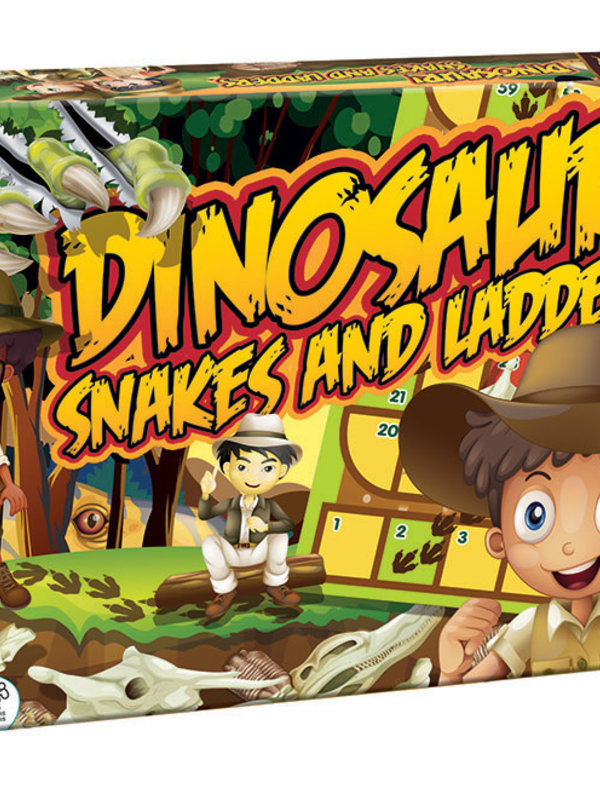 Outset Media Dinosaur Snakes & Ladders Game