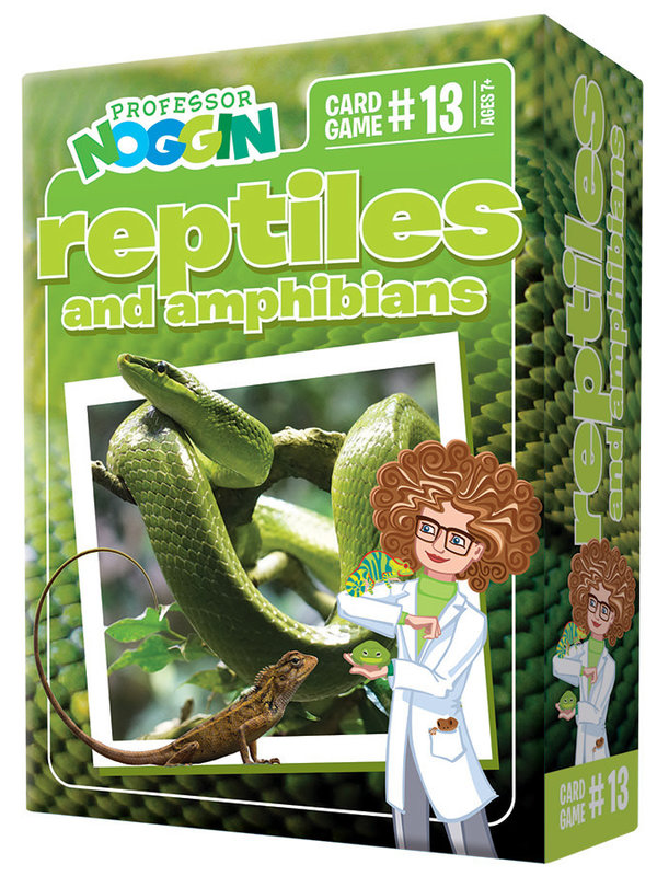 Outset Media Professor Noggins: Reptiles and Amphibians Trivia Card Game