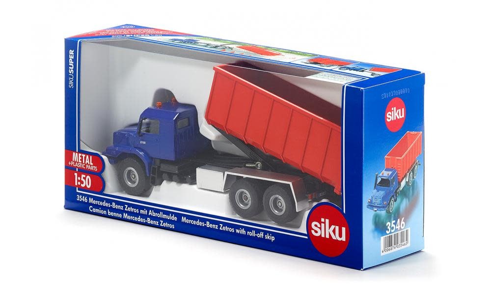 話題の人気 Siku Mercedes-Benz Zetros with Roll-off Skip | Owls Hollow ミニカー