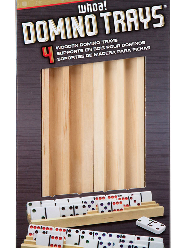 Ideal Wooden Domino Trays 4pk