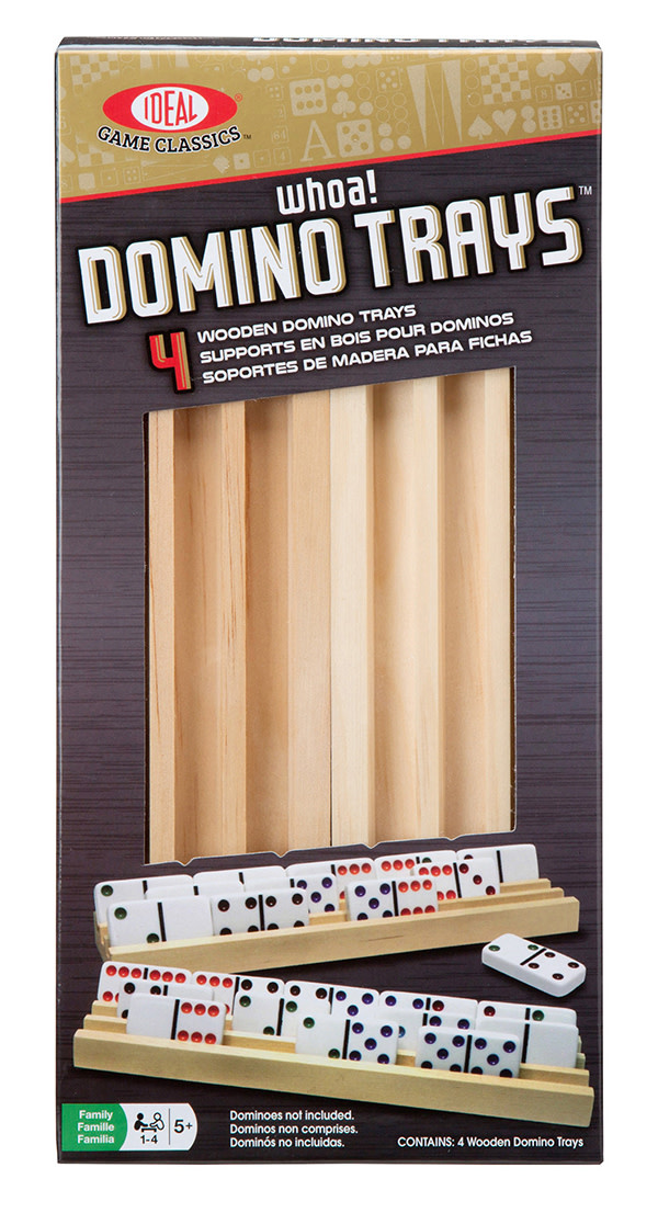 Wooden Domino Trays 4pk