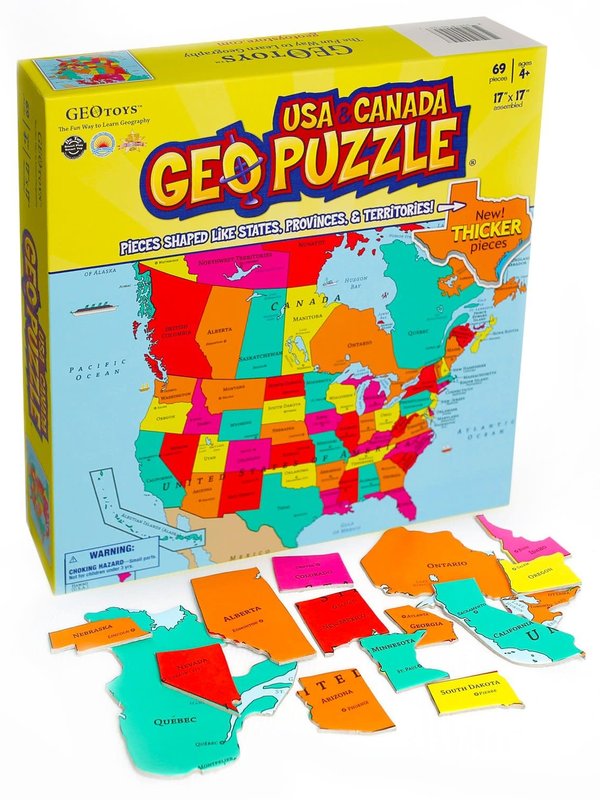 Geo Toys Geo USA & Canada 69pc Puzzle