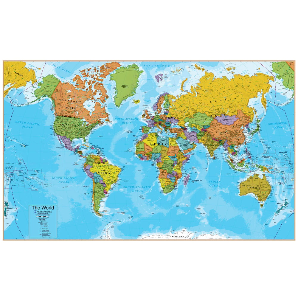 Hemispheres World Map interactive