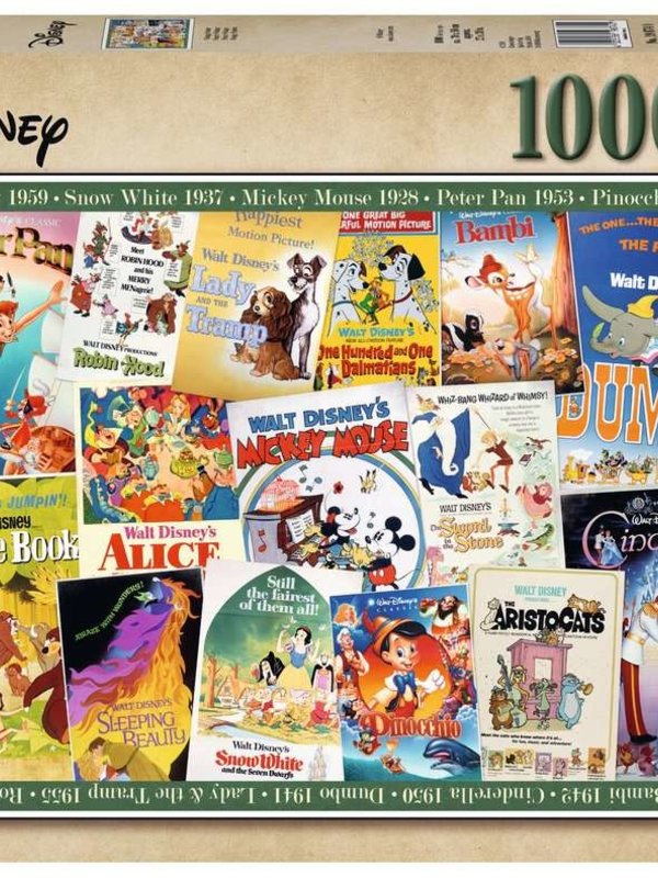 Ravensburger Disney Vintage Movie Posters 1000pc Puzzle