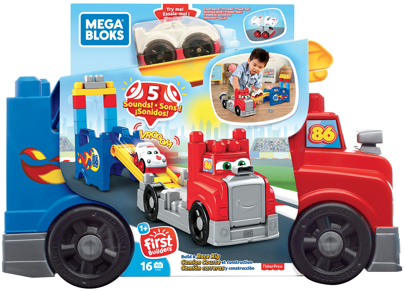 MEGA BLOKS First Builders Build & Race Rig