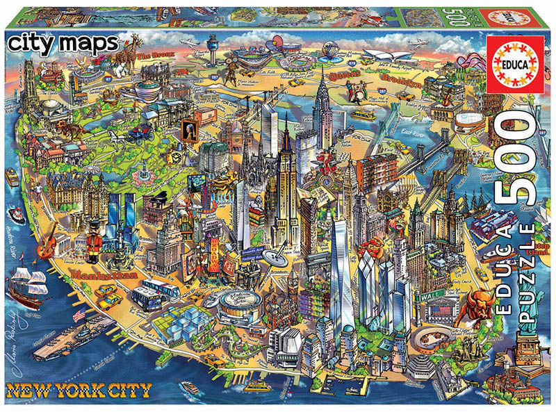 New York City Map 500pc Puzzle