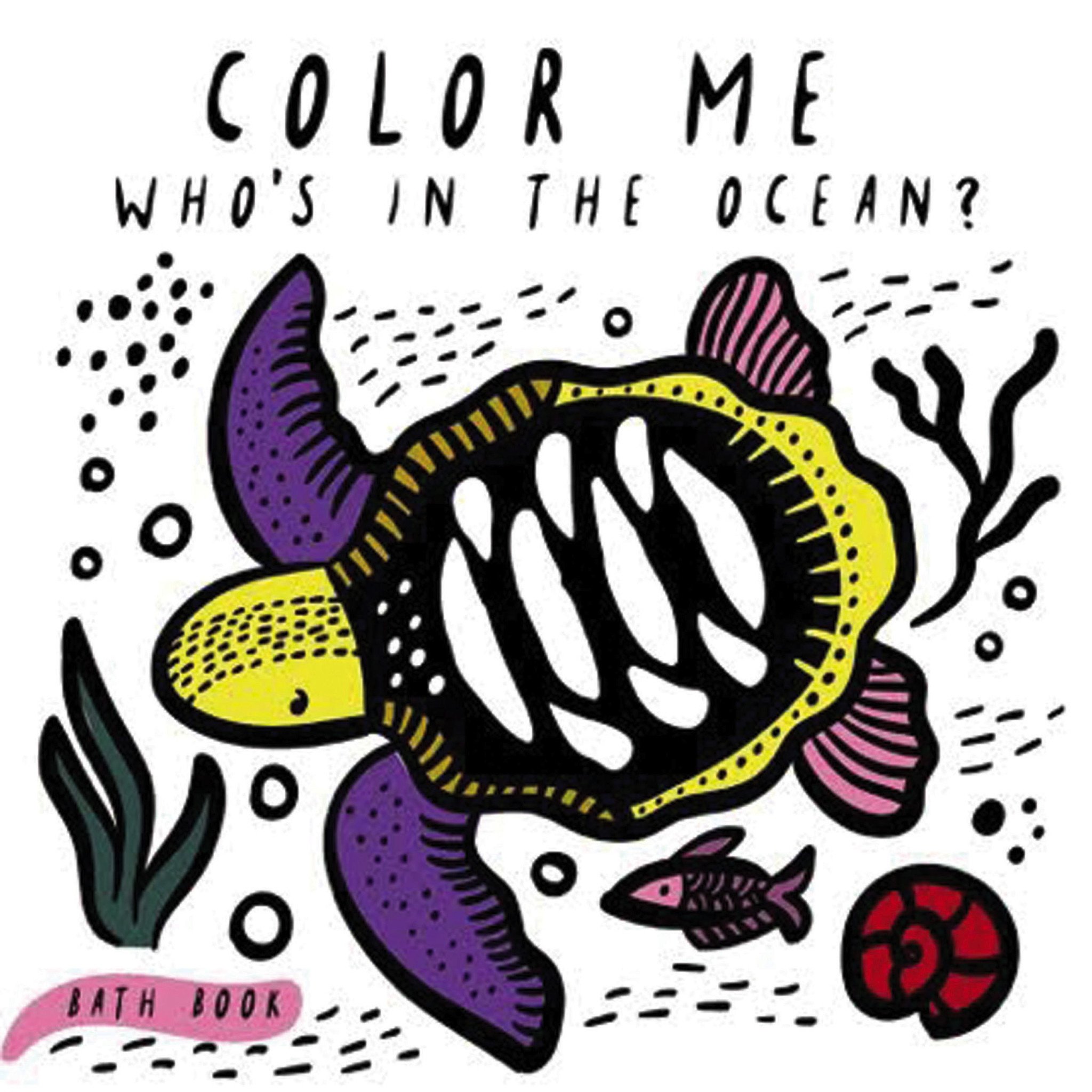 Wee Gallery Color Me Who's In the Ocean Bath Book