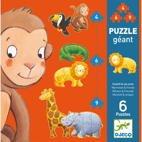 Giant Puzzle: Marmoset & Friends 4, 6 & 9pc