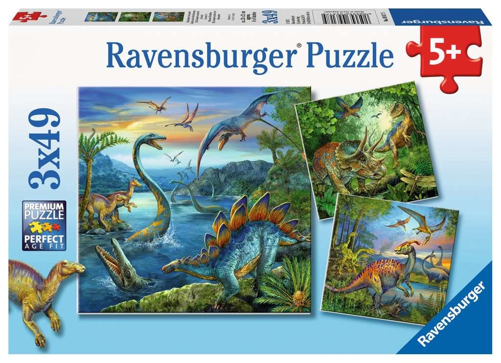 Dinosaur Fascination 3x49pc Puzzle