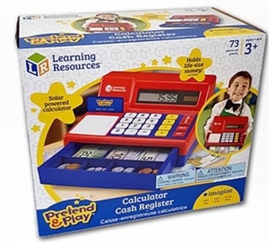 Pretend &  Play Calculator Cash Register Canadian Currency