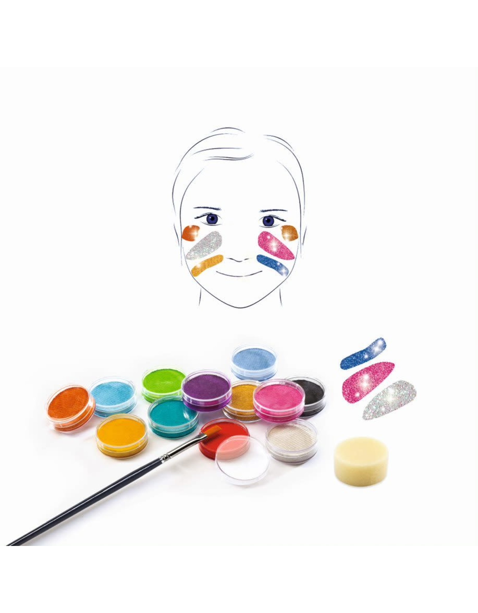 Face Paint Metallic Owls Hollow