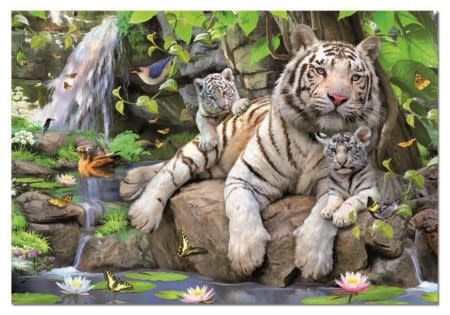 White Tigers of Bengal 1000pc Puzzle
