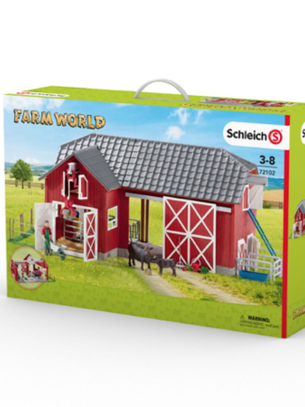 Schleich® Large Red Barnwith Animals and Accessories