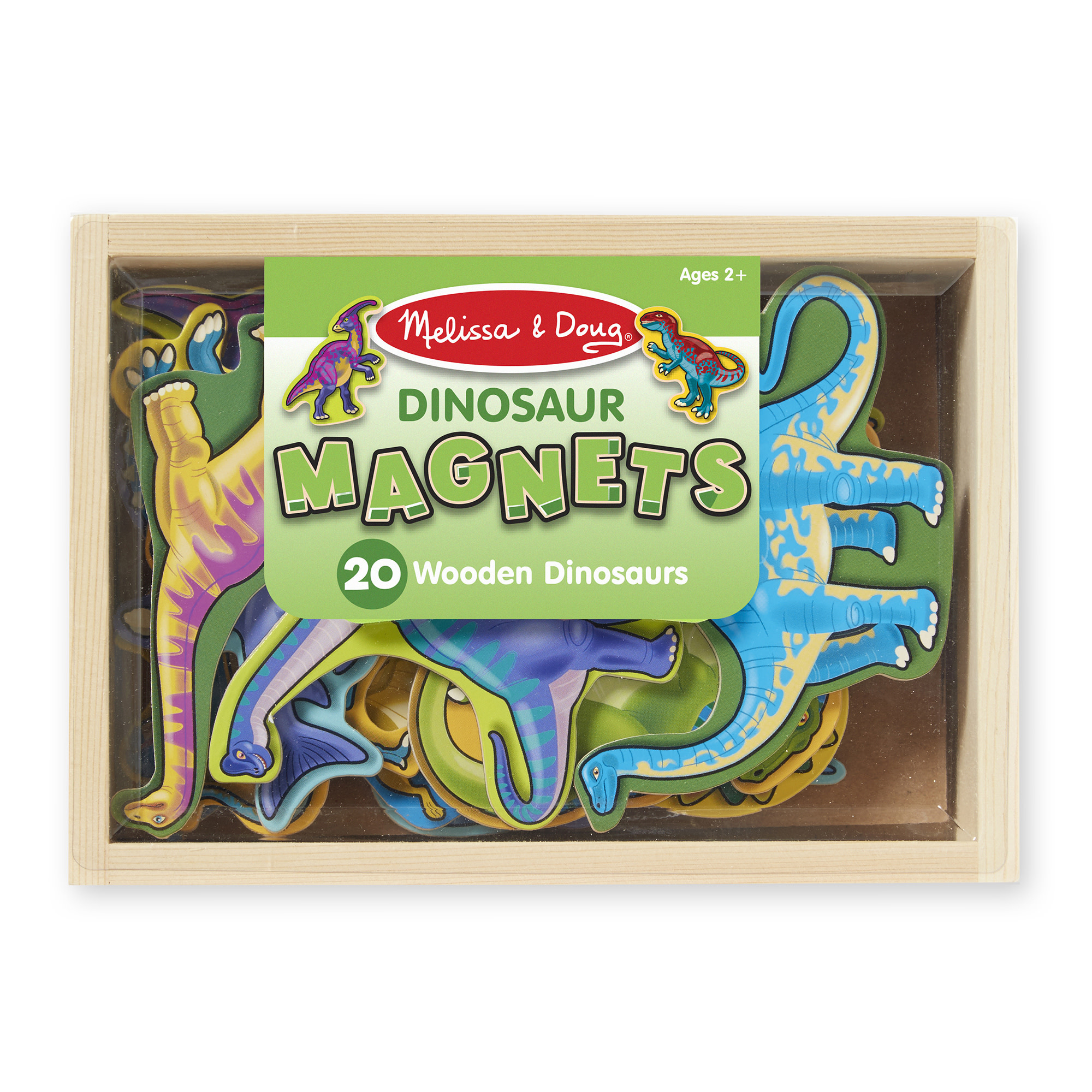 Wooden Dinosaur Magnets Set