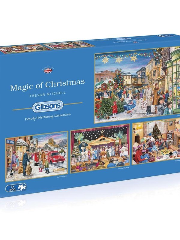 Gibson Magic of Christmas 4X500pc Puzzle