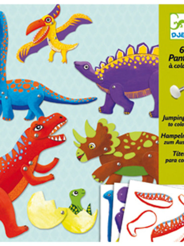 Djeco Jumping Jacks Colour-In Dinosaurs