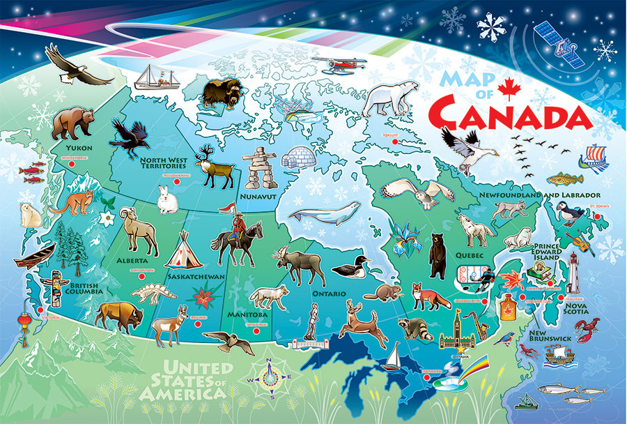 Map of Canada 48pc Floor Puzzle