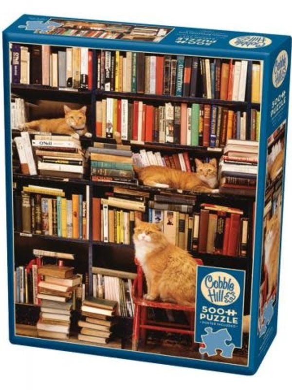 Cobble Hill Gotham Bookstore Cats 500pc Puzzle