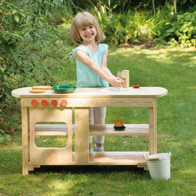 Wood Indoor / Outdoor Play Kitchen