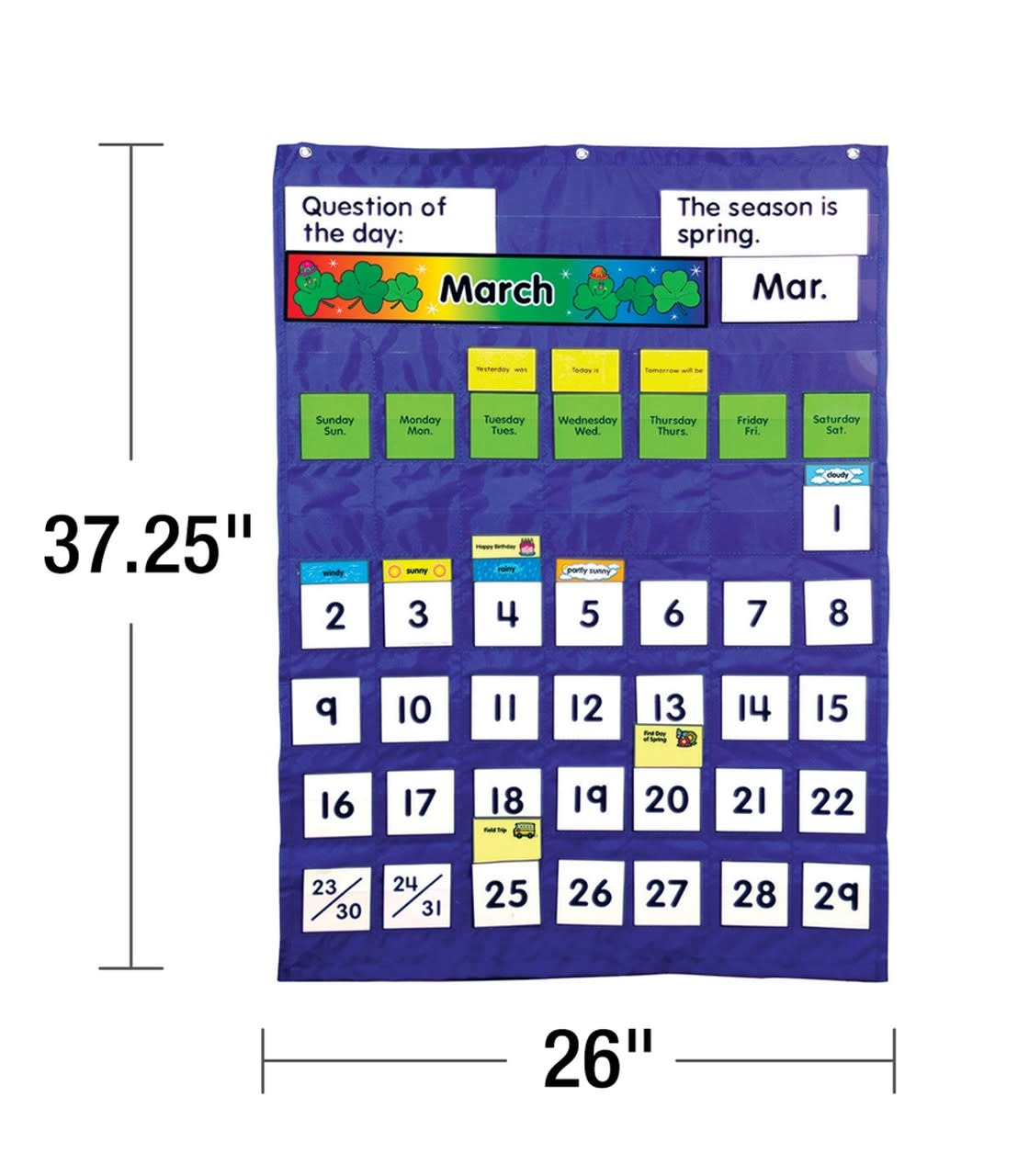 Complete Calendar & Weather Pocket Chart Owls Hollow Toys & Games