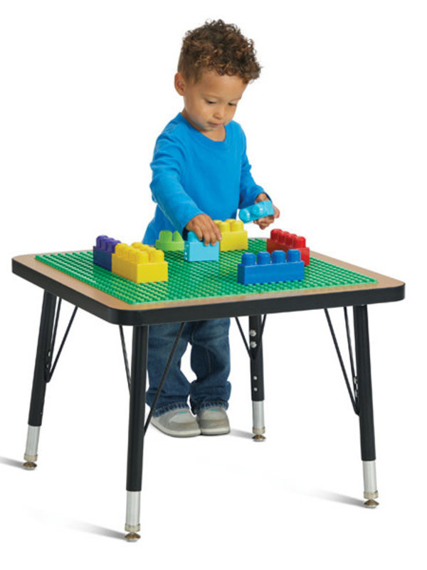 Jonti Craft Jonti-Craft® Adjustable Building Table Preschool Brick Compatible 15-24"H
