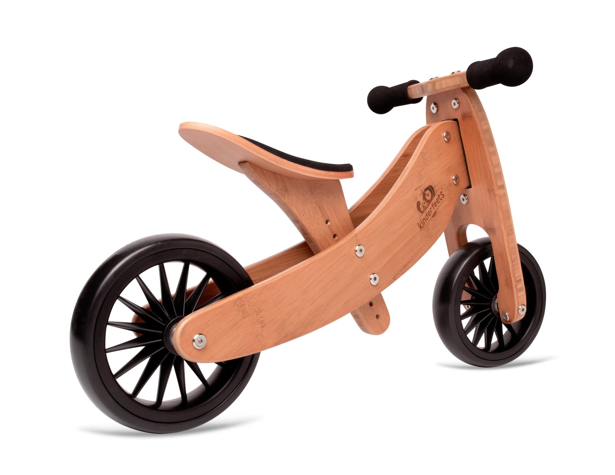 Kinderfeets 2 in 1 Tiny Tots PLUS Balance Bike bamboo