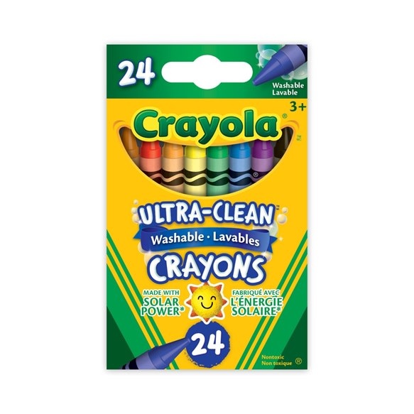 Ultra Clean Washable Crayons 24pc