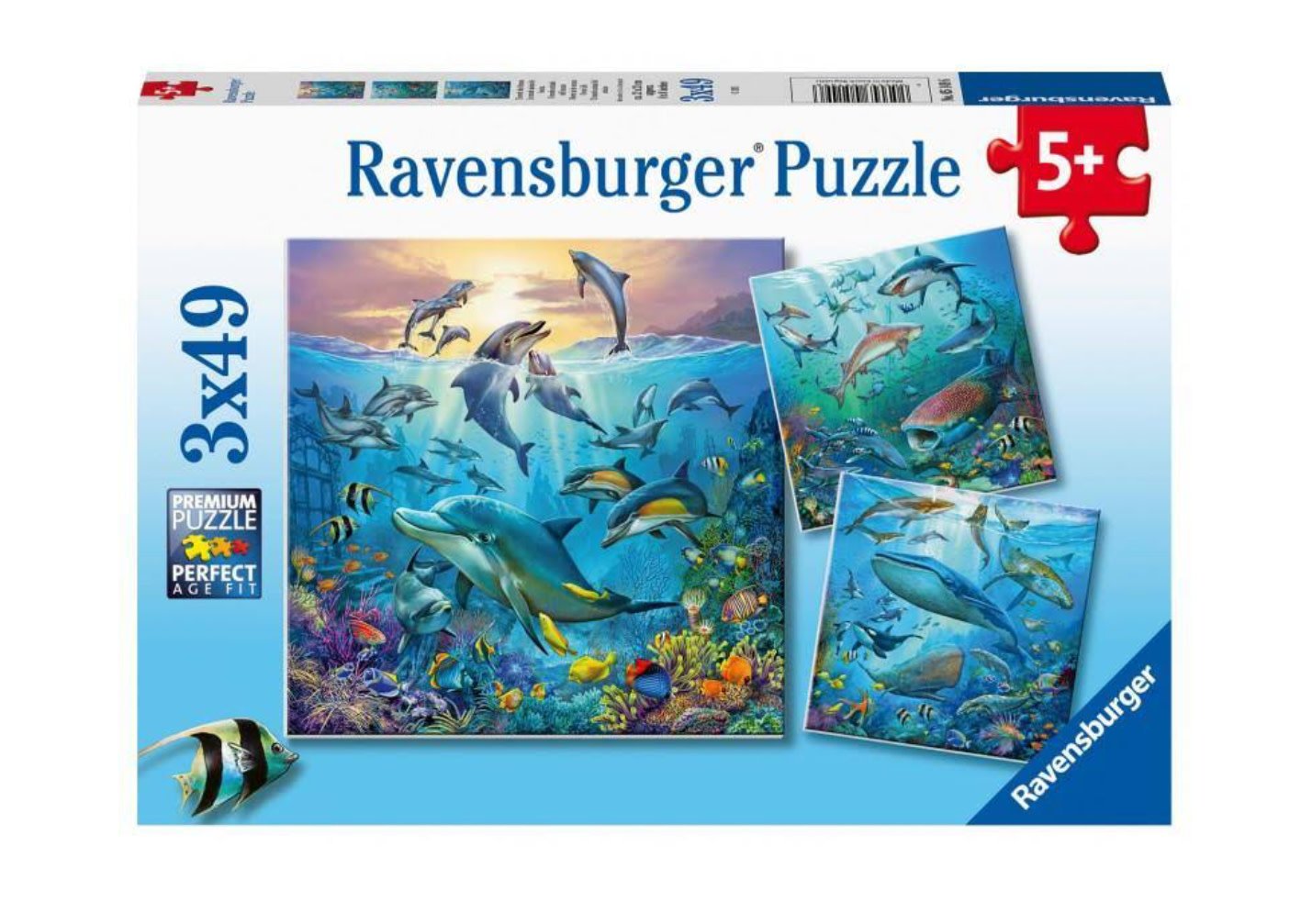 Ocean Life Puzzle 3x49pc Puzzles