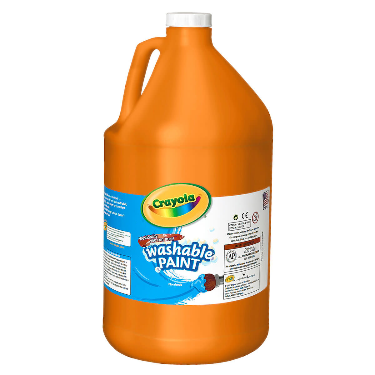 Crayola Washable Paint 3.79L Orange