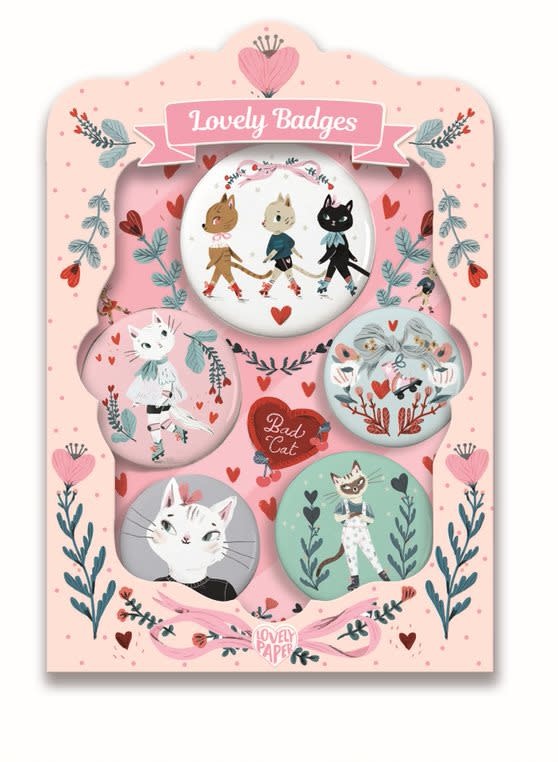 Lovely Badges Button Pins Cats