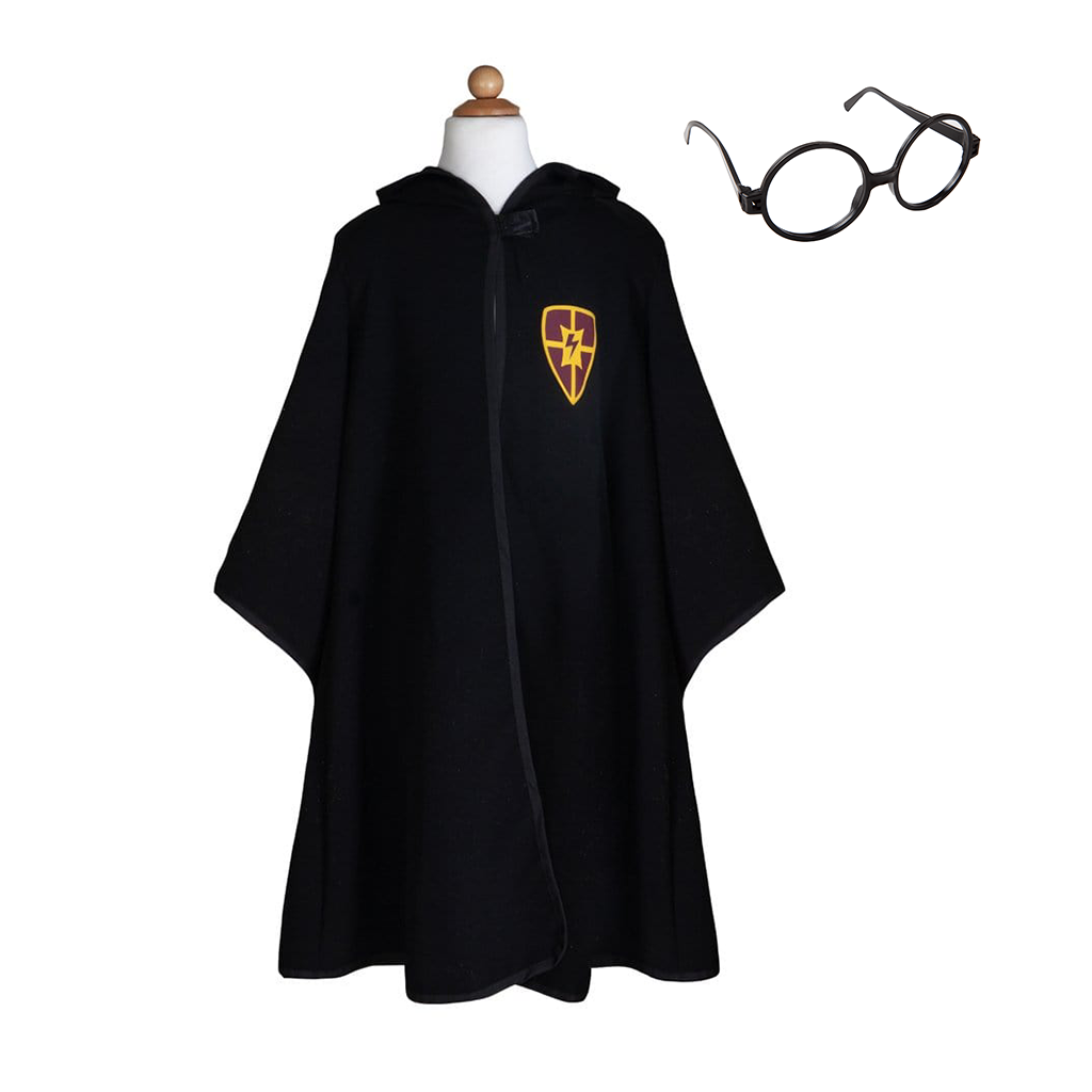 Wizard Cloak w Glasses Ages 5-6