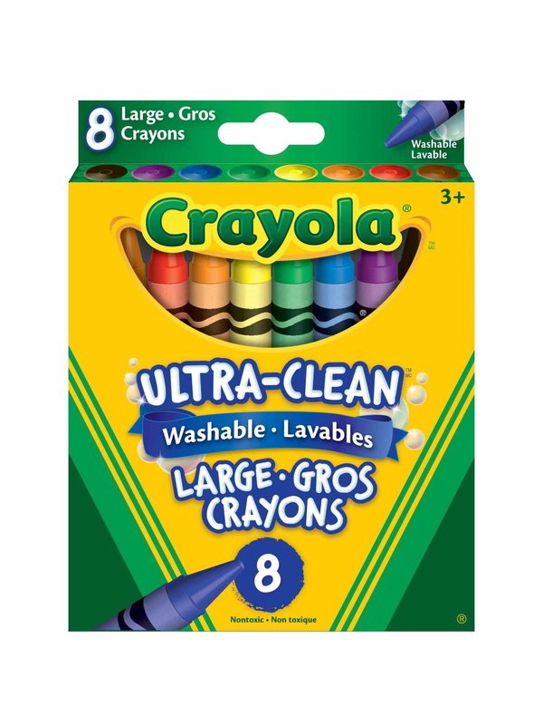Crayola Ultra Clean Washable Lg Crayons 8pc