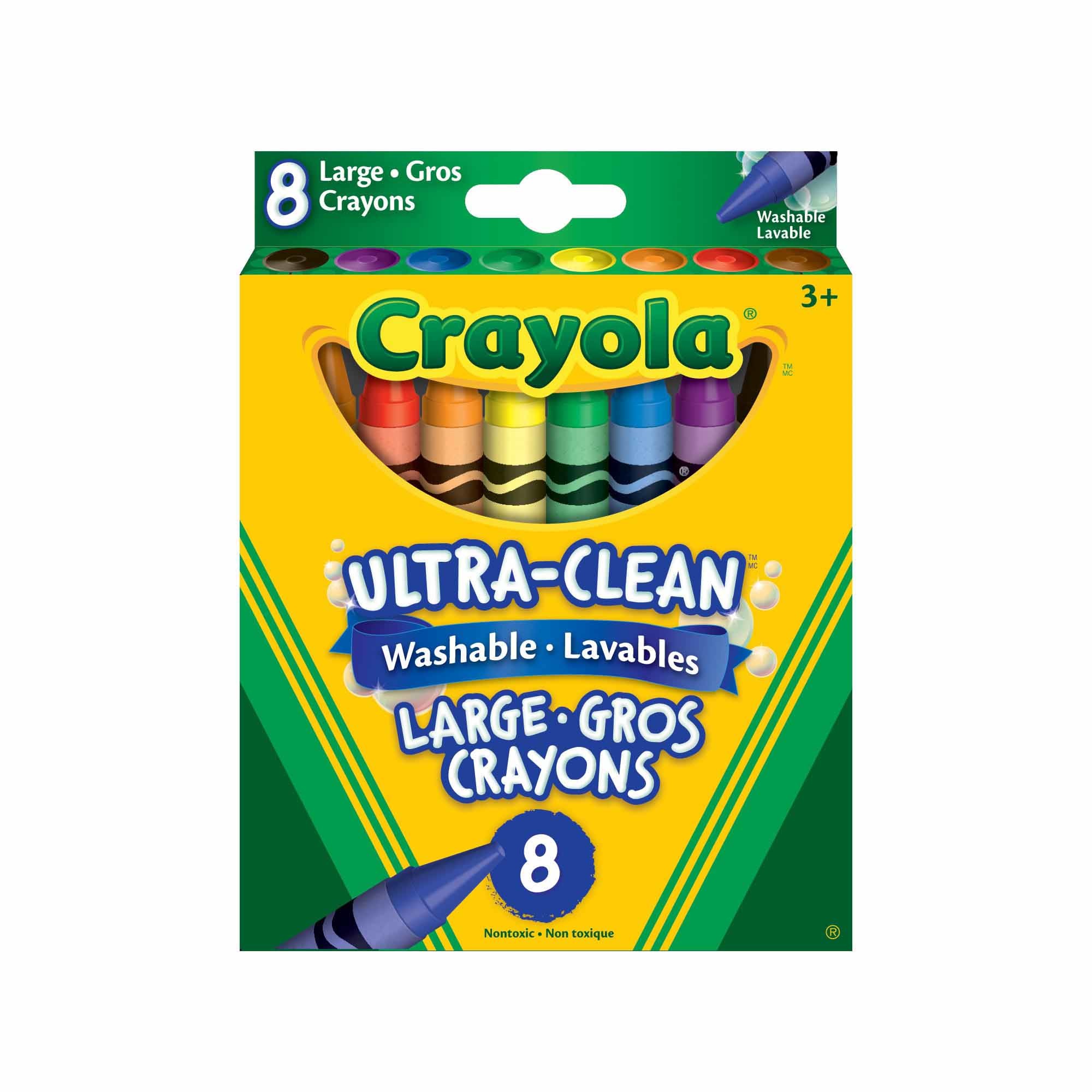 Ultra Clean Washable Lg Crayons 8pc