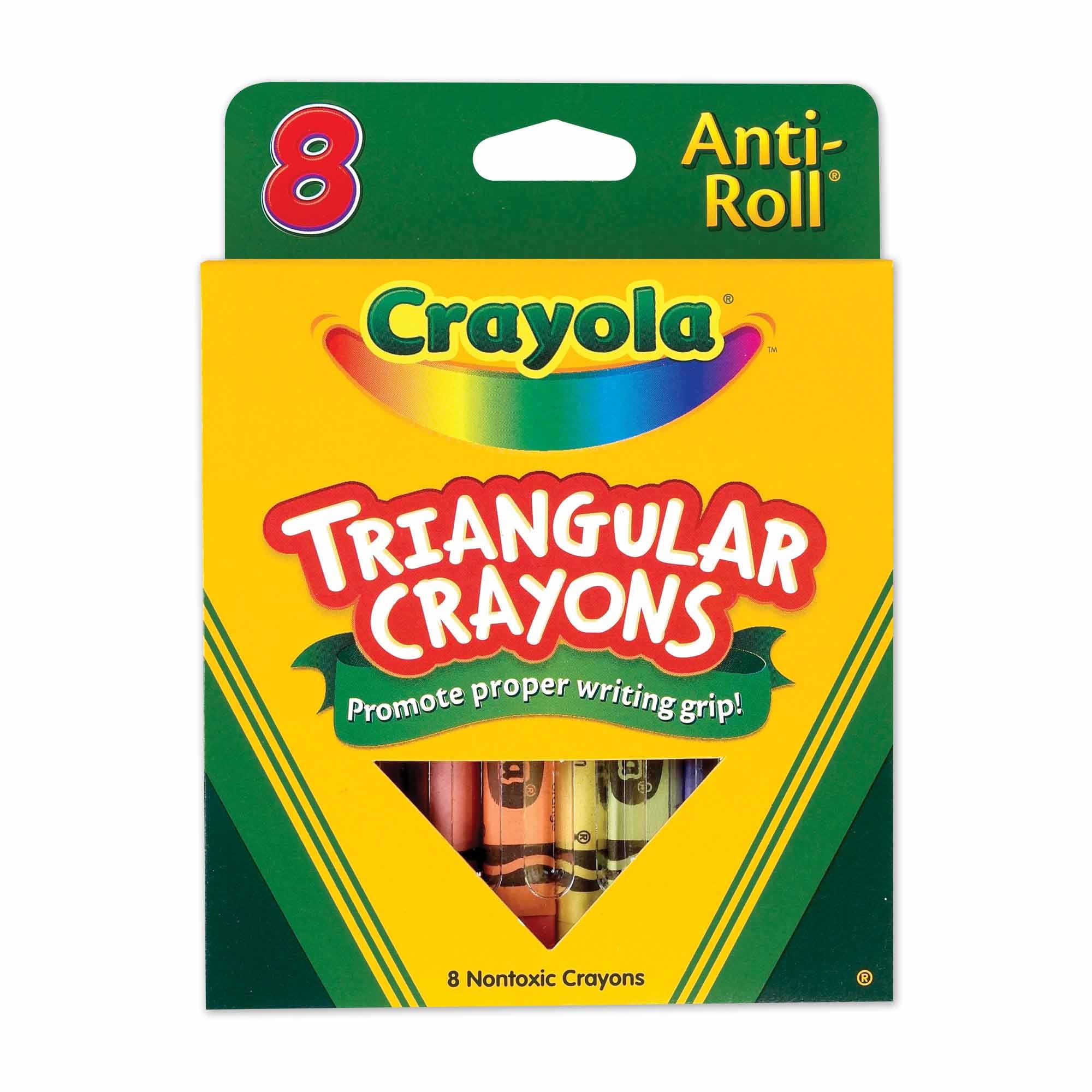 My First Crayola 8ct Triangular Anti-Roll Crayons