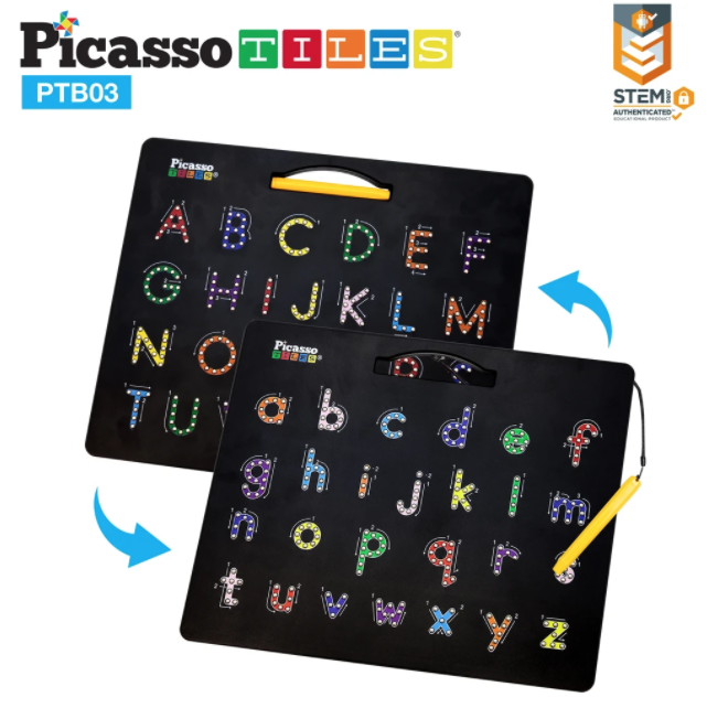 Picasso Tiles Double Sided Upper & Lower Case Magnetic Drawing Board