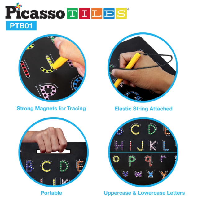 Picasso Tiles Double Sided Upper & Lower Case Magnetic Drawing Board