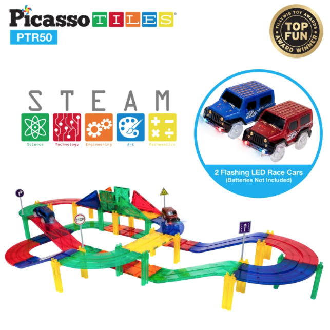 Picasso Tiles Racing Track Set 50pc