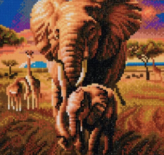 Crystal Art- Elephant of Savannah