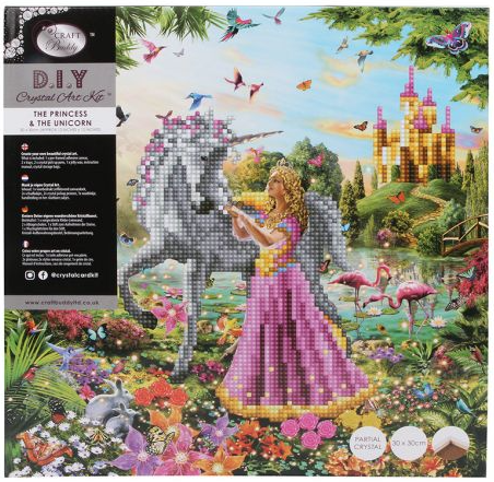 The Princess & The Unicorn Crystal Art Kit med